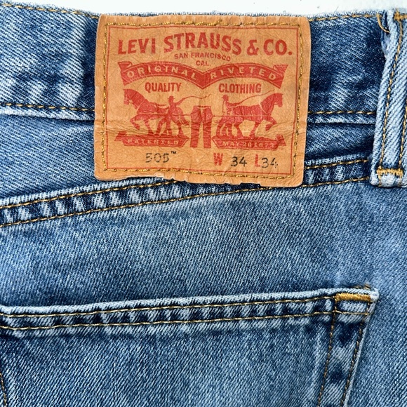 Classic Men's 505 Levi Blue Jeans 34x34 - Picture 4 of 16